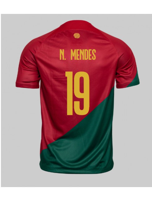 Billige Portugal Nuno Mendes #19 Hjemmedrakt VM 2022 Kortermet